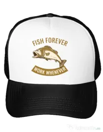 Sapca personalizata Fish forever Alb