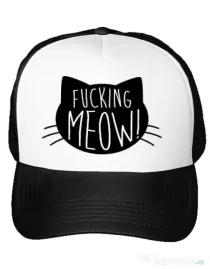 Sapca personalizata Fucking meow Alb