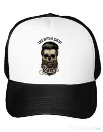 Sapca personalizata Great beard Alb