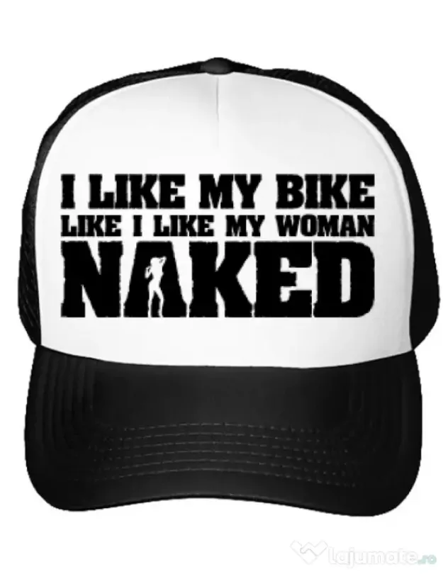 Sapca personalizata I like my bike Alb