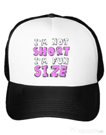 Sapca personalizata I'm not short Alb