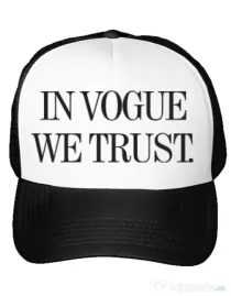 Sapca personalizata In vogue we trust Alb