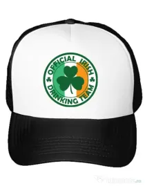 Sapca personalizata Irish Drinking Team Alb