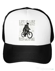 Sapca personalizata Keep moving Alb