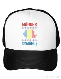Sapca personalizata Mandru romanas Alb