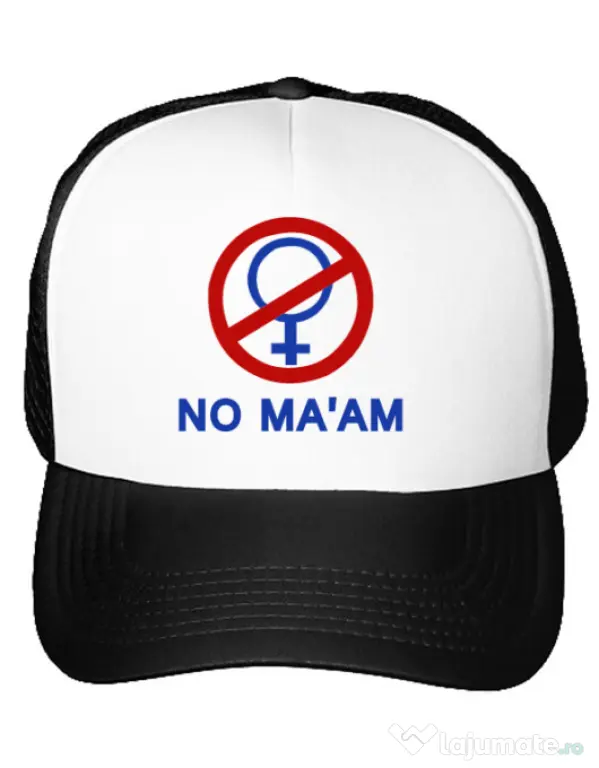 Sapca personalizata No ma'am Alb