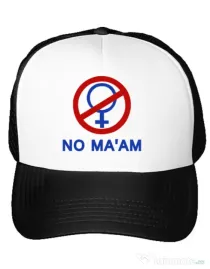 Sapca personalizata No ma'am Alb