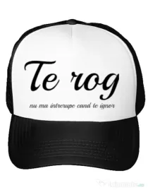 Sapca personalizata Nu ma intrerupe Alb