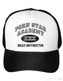 Sapca personalizata Porn star Academy Alb
