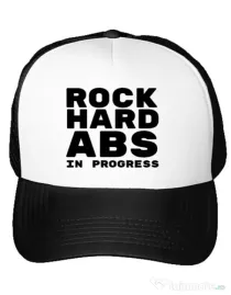 Sapca personalizata Rock hard Alb