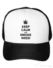 Sapca personalizata Smoke weed Alb