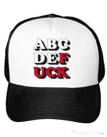 Sapca personalizata The alphabet Alb
