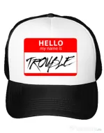 Sapca personalizata Trouble Alb