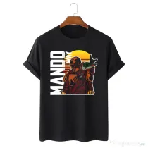 Tricou personalizat negru unisex Mando way