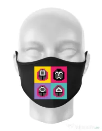 Masca personalizata reutilizabila Four guard Negru