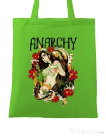 Sacosa din panza Anarchy angel Verde mar
