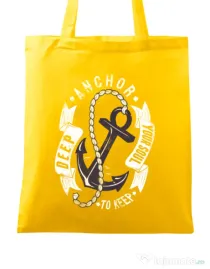 Sacosa din panza Anchor your soul Galben