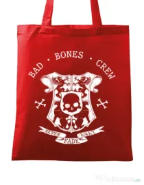 Sacosa din panza Bad bones crew crest Rosu