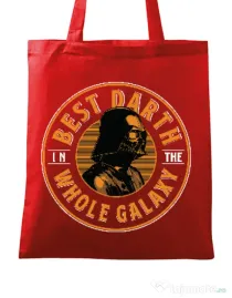 Sacosa din panza Best Darth in the galaxy Rosu