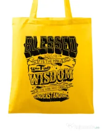 Sacosa din panza Blessed Galben