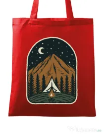 Sacosa din panza Camp mountain night Rosu