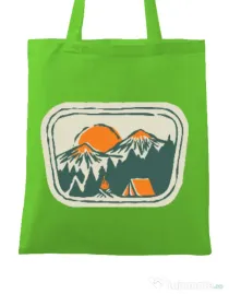 Sacosa din panza Camping badge Verde mar