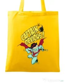 Sacosa din panza Captain obvious Galben