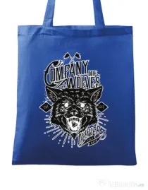 Sacosa din panza Company of wolves Albastru regal