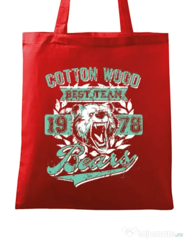 Sacosa din panza Cotton wood Rosu