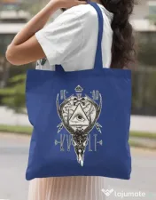 Sacosa din panza Dead kult Albastru regal 