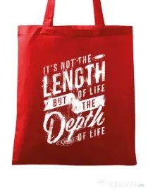 Sacosa din panza Depth of life Rosu