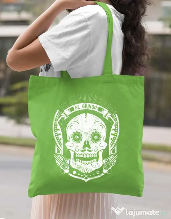 Sacosa din panza El gringo Verde mar