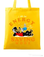 Sacosa din panza Energy saving mode Galben