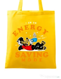 Sacosa din panza Energy saving mode Galben
