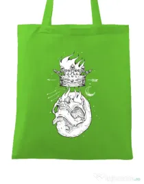Sacosa din panza Flames Verde mar