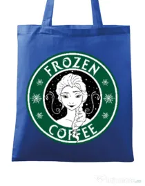 Sacosa din panza Frozen coffee Albastru regal