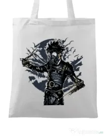 Sacosa din panza Gas mask scissor Alb
