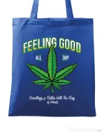 Sacosa din panza Good ganja Albastru regal