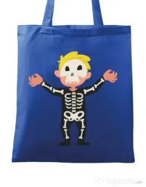 Sacosa din panza Halloween Skull Albastru regal