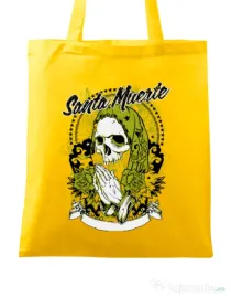 Sacosa din panza Holy death Galben