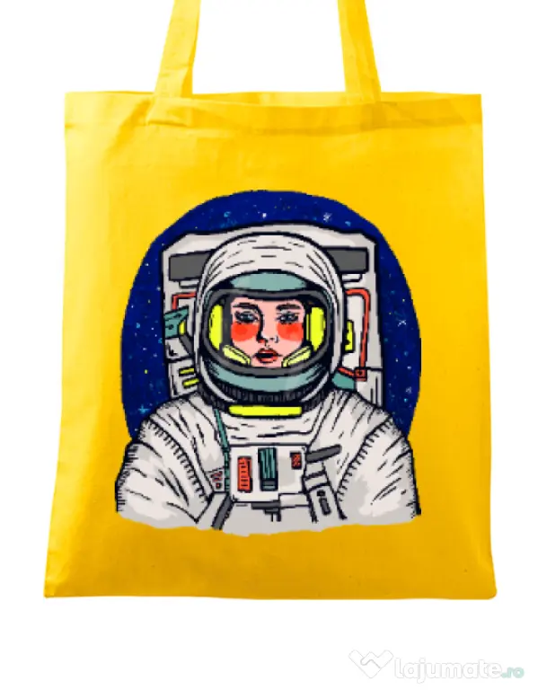 Sacosa din panza I need some space Galben