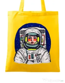 Sacosa din panza I need some space Galben