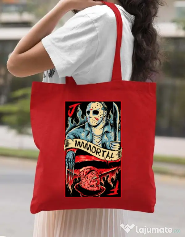 Sacosa din panza Immortal Rosu