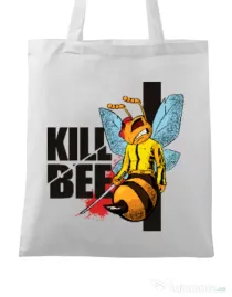 Sacosa din panza Kill bee Alb