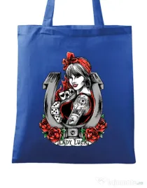 Sacosa din panza Lady luck Albastru regal