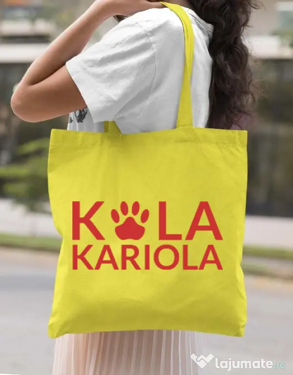 Sacosa din panza Logo Kola Rosu Galben