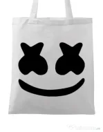 Sacosa din panza Marshmello Alb