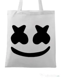 Sacosa din panza Marshmello Alb