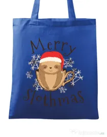 Sacosa din panza Merry slothmas Albastru regal