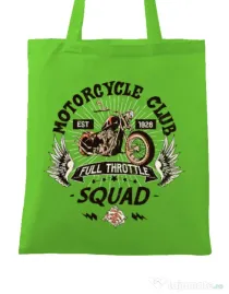 Sacosa din panza Motorcycle club Verde mar